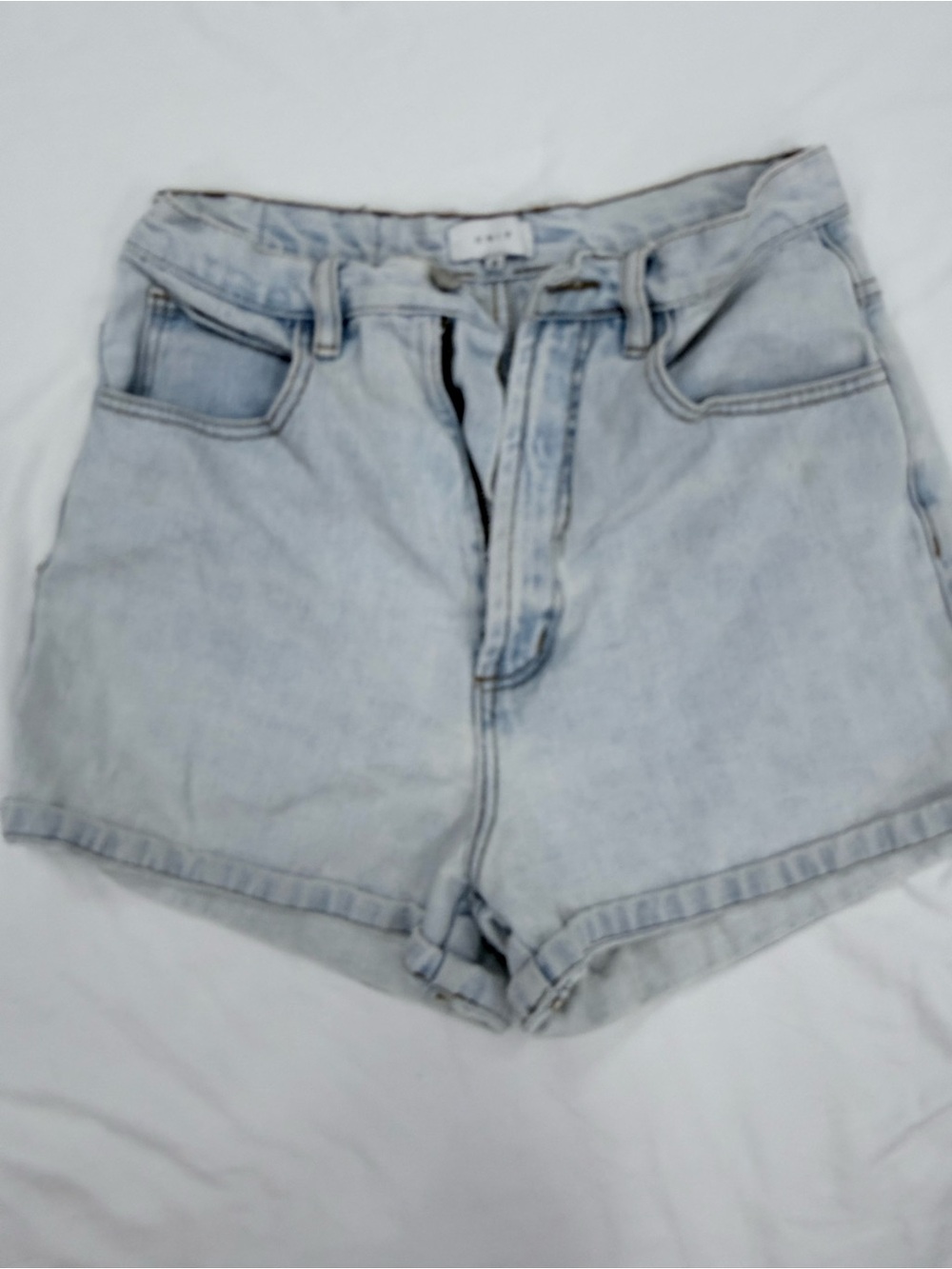 UNIF Light Wash Denim Shorts